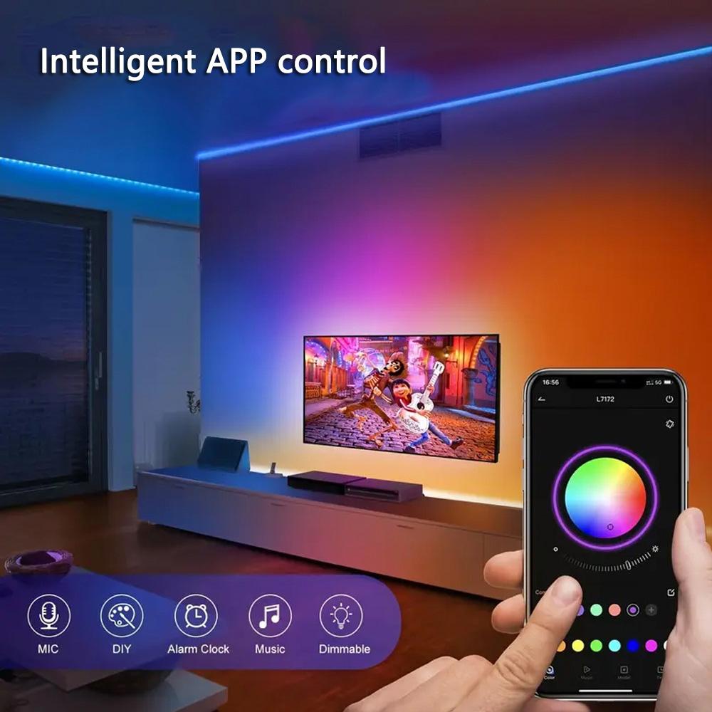 Led Strip Lights Bluetooth Control RGB LED Lights for TV USB 5V Led Tape for TV Backlight Room Party Decoration Party Wedding