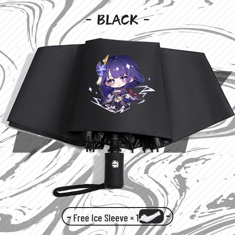 

Genshin Impact Kids Автоматическая защита от солнца и ветра складной зонт 105cm