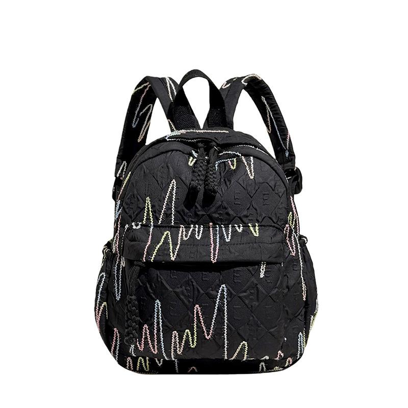 Schoolbag niche bubble grid girl cute versatile small schoolbag going out lightweight small backpack college mommy bag