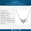 Lindon Fashion Women   Jewelry Necklace with Heart-shaped Zircon Pendants Wedding Engagement Party Gifts
