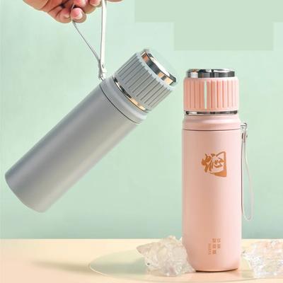1.1L Thermos Bottle Water Cup Plastic Sippy Cups With Strap Rope Portable Leakage-proof Water Cup Drinkware Travel Coffee Mug