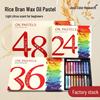 Caiyan Rice Bran Wax Oil Pastels Set with Scraper Tool - Super Soft, Vibrant Colors, Available In 24/36/48 Pieces for DIY Painting.