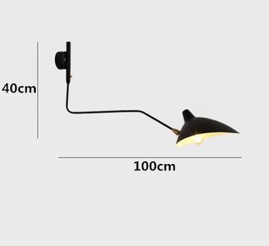 Modern Swing Wall Lamps Loft Adjustable Head Wall Lights Surface Installation Reading Wall Sconces E27 Indoor Wall Lamp 85-260v