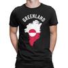 Cool Greenland Flag TShirt Men Round Collar Cotton T Shirts  Short Sleeve Tees Gift Idea Clothing