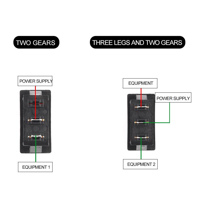 5PCS Boat Rocker Switch 33X16mm SPST 2/3Pin Snap in ON-OFF ON-ON Car Power Dash Truck switch Accessories 15A/20A 250V/125V