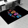 Office Rug Sugar Skulls, Day of the Dead Theme 3D Printed Anti-Slip Rug-Machine Washable for Living Room