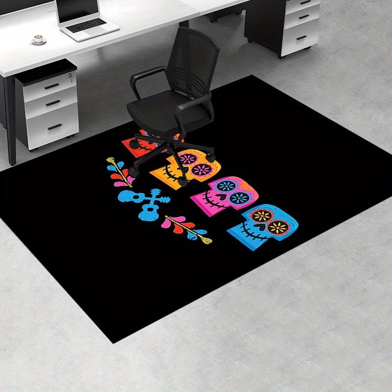 Office Rug Sugar Skulls, Day of the Dead Theme 3D Printed Anti-Slip Rug-Machine Washable for Living Room
