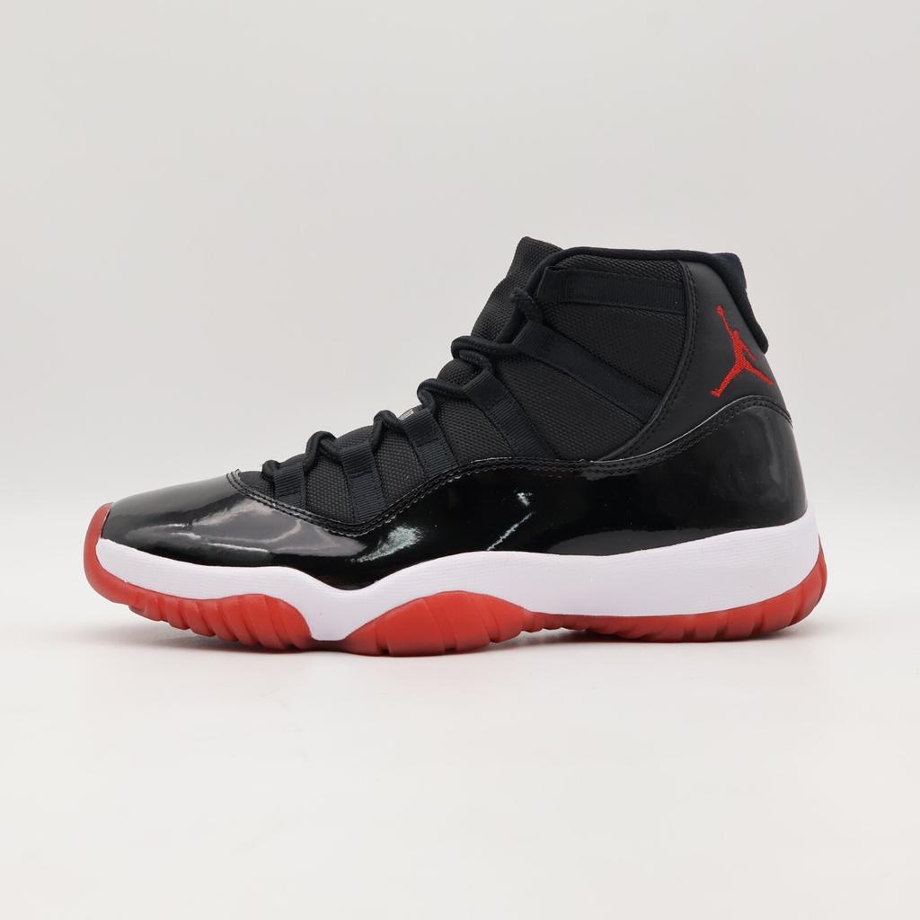 378037-061 Nike Air Jordan 11 Retro Playoffs Bred Black White Varsity Red