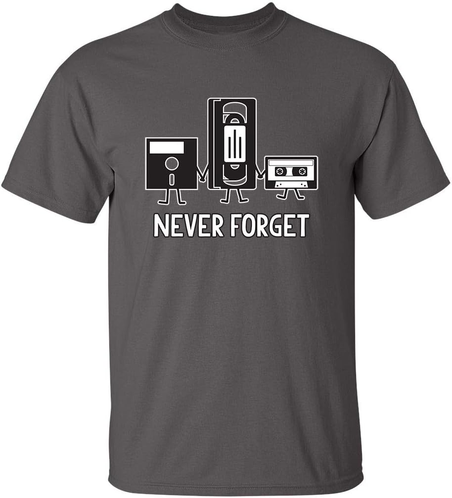 Retro Floppy Disk VHS Cassette Tape Never Forget T-Shirt
