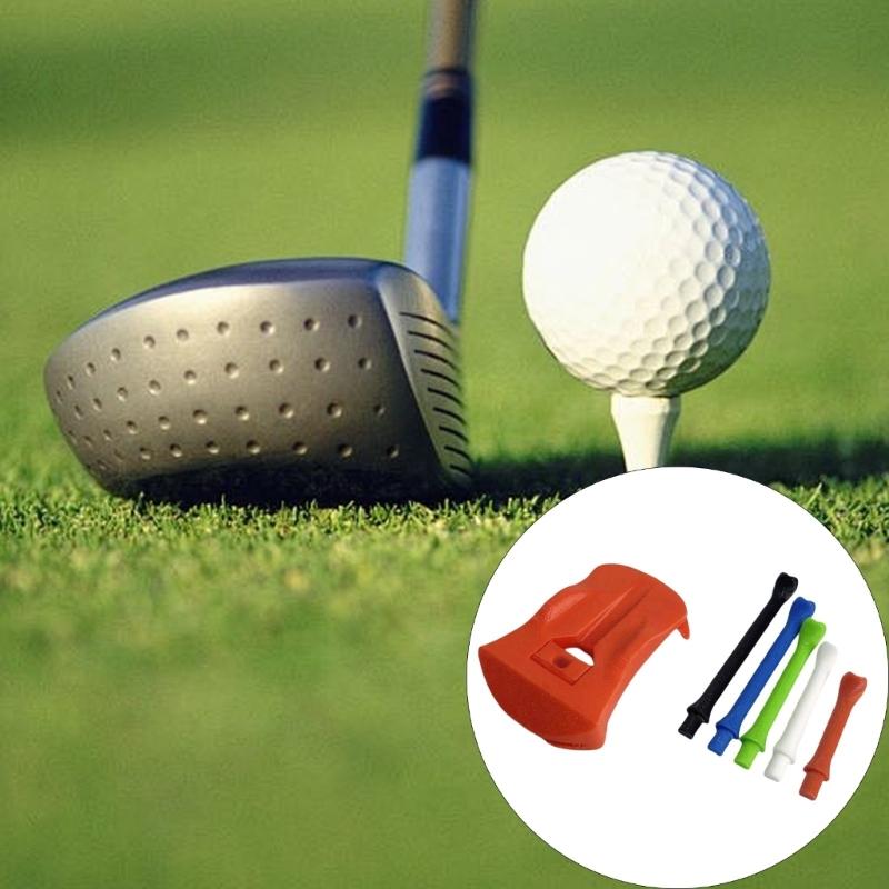 Golf Turf Base Holder with 5 Pre-Cut Simulator Tees Creative Golf Ball Spikes Stand Base Ball Tees Holder Enduring