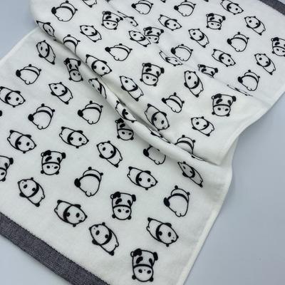 Imabari Towel Single-Sided Gauze Face Towel 34 X 80cm Scattered Panda Monochrome Made In Japan Imabari Camping Yoga Gym Bath Spa Cute Towel for