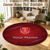 Round Rug Custom NameHull KR Pattern Non Slip Carpet Home Floor Decor