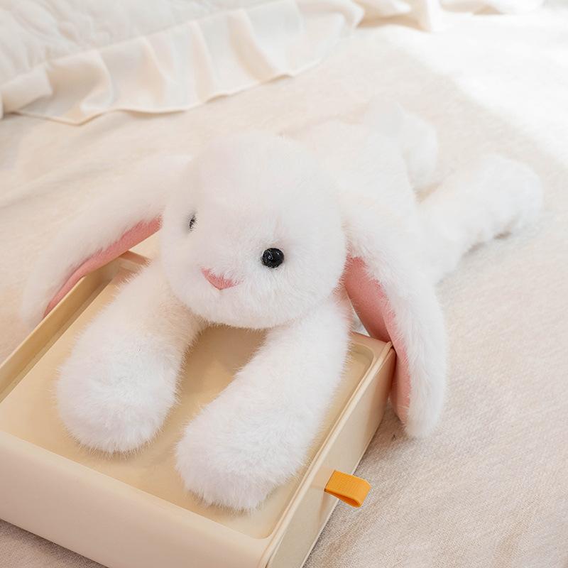 

Cute soft bunny doll plush toy little white rabbit doll girl company soothing doll 45cm（0.45kg） белый