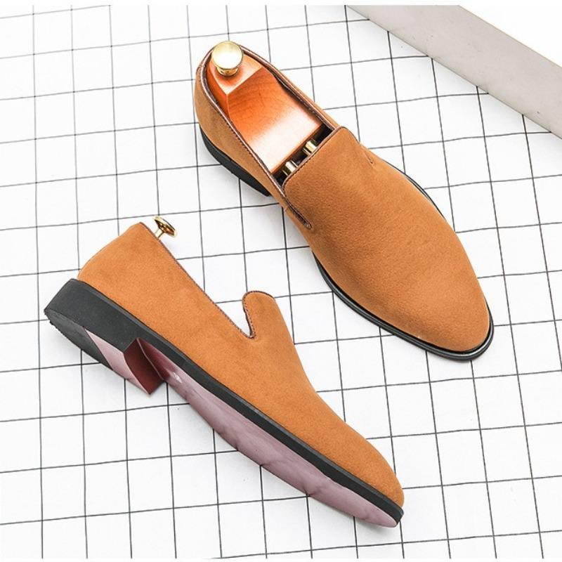 Italian Brand Men Shoes Business Formal Dress Shoe Fashion Suede Leather Casual Shoes Luxury Wedding Party Shoes for Men Loafers