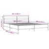 Bed Frame Black 200x200 cm Particleboard and Metal