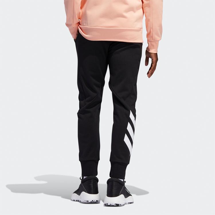 Adidas Harden Fleece Logo Joggers Basketball Sweatpants Men Bottoms Black FH7744