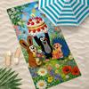 Cartoon T-The Little Mole Towel Towel Beach Towel, Quick Drying Absorbent Bath Towel for Swim,Gym,Camping,Outdoor Hot