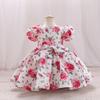 Girls' Dress High-end Printed Children's Dress New Princess Dress Flower Printed Party Dress Elegant Birthday Party Dress