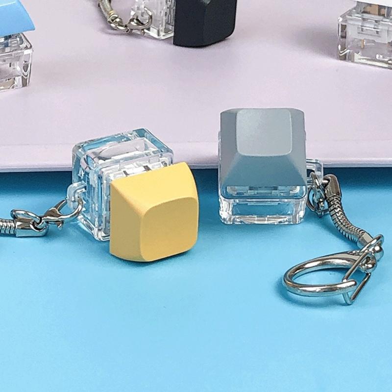 Sensory Mechanical Keychain Stress Relief Toy 5000+ Presses Count Soft ABS Portable Focusing Tool For Classroom Office Travel