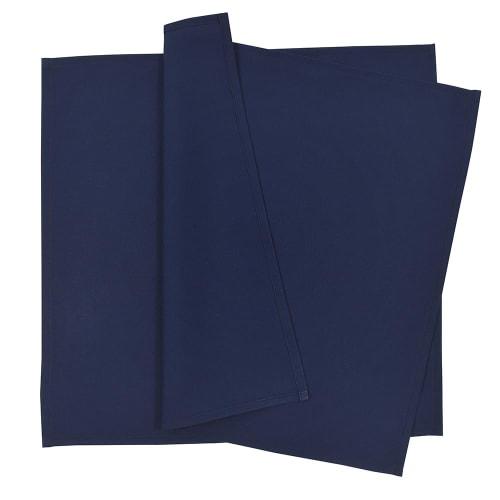 Lunchcloths/School Lunch Napkins (45cm x 45cm), Water-Repellent, No-Iron, Set of 2, Deep Navy, Water-Repellent, Lightweight, Stain-Resistant, Wrinkle-