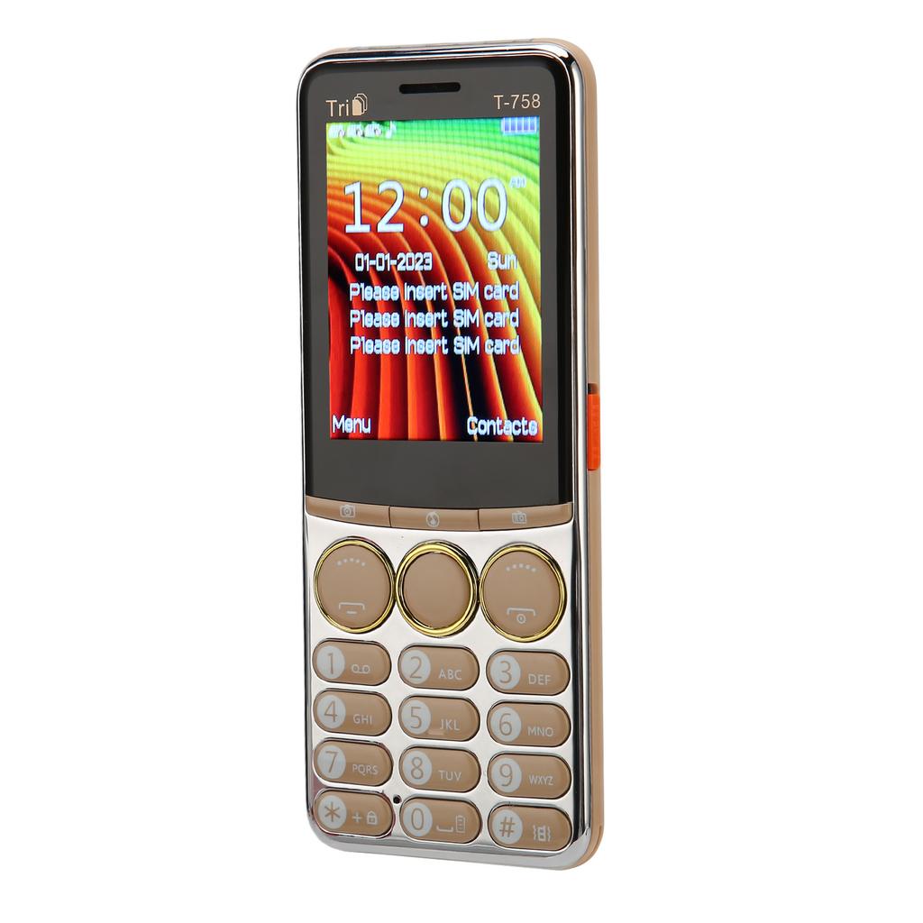 T 758 GSM Entsperrtes Handy 2,8 Zoll Bildschirm 3200mAh Akku Große Taste Hohe Lautstärke Handy für