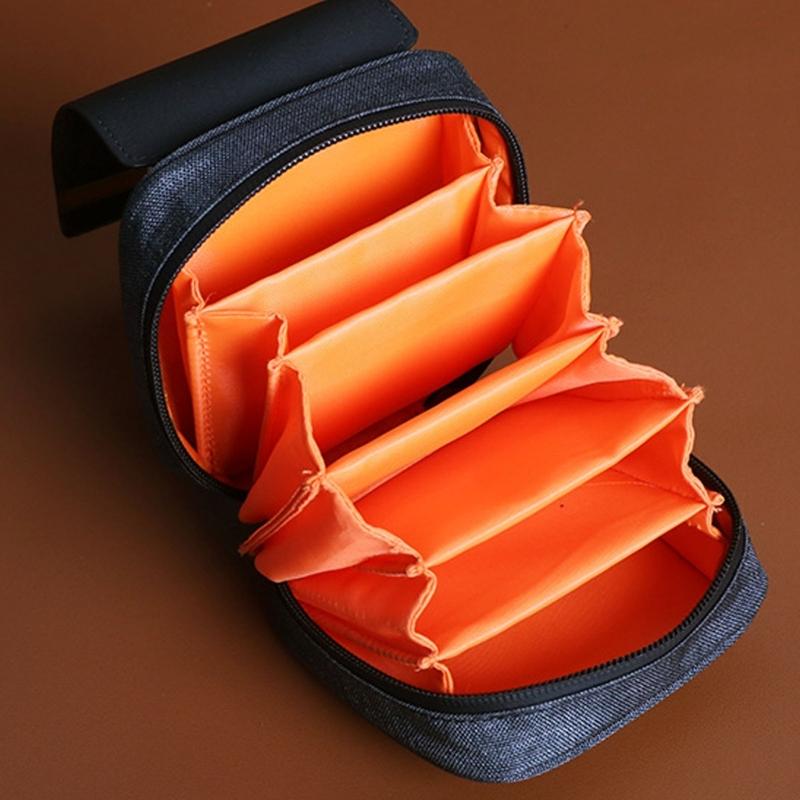 Compact 6-Slot Camera Filter Storage Pouch Feature Water Resistant Design Professional Photography Gear Organiser