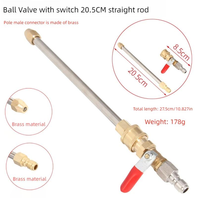 1/4 Quick - Plug Rod Brass&Stainless, Multiple Angles&Sizes, High - Pressure - Comparable for Car Wash, Yard Clean&More