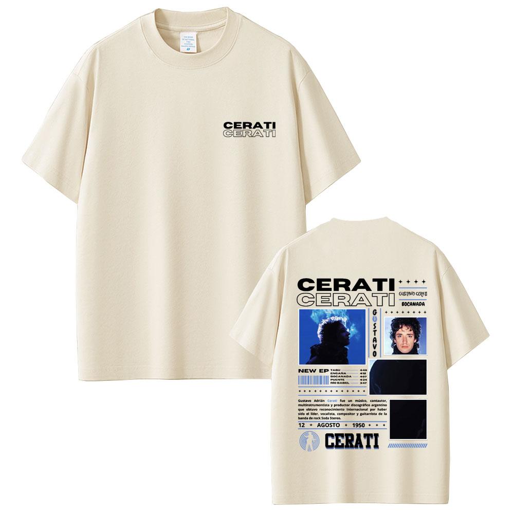Cantante Gustavo Cerati 100% cotone camicia uomo hawaiana lusso Grafica HipHop T-shirt estate Y2K manica corta moda top oversize