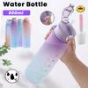 900ML BPA Free Sports Water Bottle with Time Marker Leak-proof Design for Outdoor Activities Gym Running and Daily Hydration
