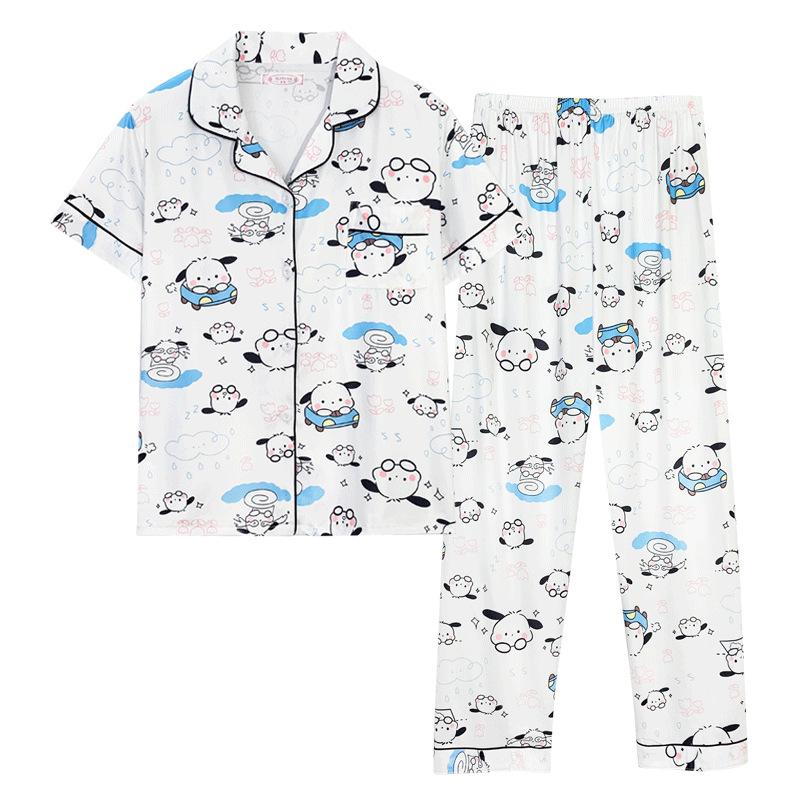 Pacha Dog Cute Cartoon Pajamas Women's Summer New Short-sleeved Trousers College Style Girls' Student Loungewear Suit