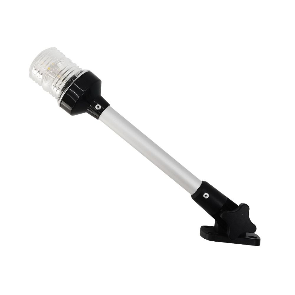 Aluminum Alloy Rod LED Anchor Light 12-24V DC Fold Down Design Marine Navigation Light White Light Sturdy Construction