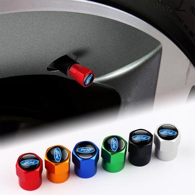 4pc Car Wheel Tire Valve Caps Tyre Rim Stem Covers For Fiesta Mondeo Fusion Explorer Escape Focus Kuga Ranger Mustang S-MAX