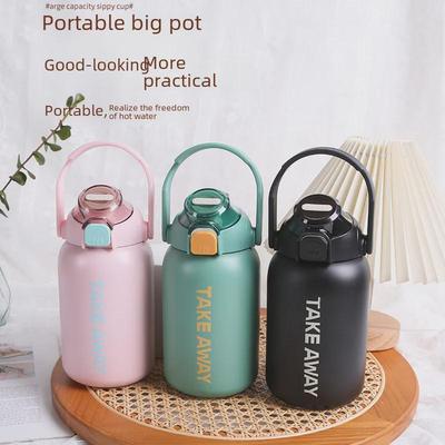 850ml Czajnik Sportowy Izolowany ze Stali Nierdzewnej o Dużej Pojemności ze Słomką
