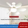 Flower-Shaped Silent LED Ceiling Fan with E27 Screw-in, Large Air Volume, Detachable Six-Blade Design