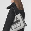 Burberry Freya Horseferry Print Canvas And Leather Tote Bag Women Tote Bags Gray Black 80441371