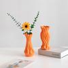 Nordic Ceramic Irregular shape Orange Small Vases, Home Dining Table, Living Room, Bedroom, Office Accessories, Flower Ware, 1Pc