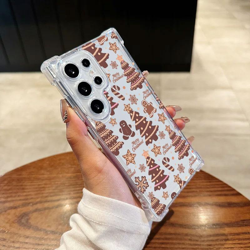 

Merry Christmas Biscuit Cookies Phone Case For Samsung Galaxy S25 FE S24 S23 S22 S21 Ultra S20 Plus Note 20 S25 Soft Clear Cover Galaxy Note 20