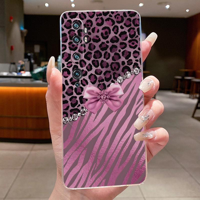 Phone Case For Xiaomi Mi cc9 Pro/Mi Note 10/Mi Note 10 Pro Butterfly Bow Protective Casing Transparent Soft Silicone TPU Cover