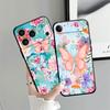 Funda Phone Cover Case for Apple iPhone 17 Pro Max 14 11 13 16 Air 15 Pro 7 8 XR XS MAX 12 Cartoon Butterfly Flower
