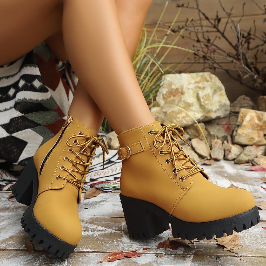 Women High Heel Ankle Boots 2025 New Winter Outdoor Designer Boots Woman Fashion Luxury Comfortable Shoes Female Botas De Mujer