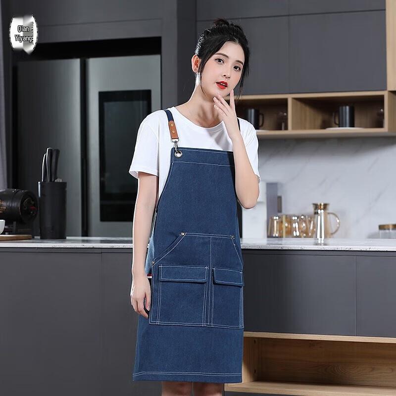 Плотный водонепроницаемый рабочий фартук из двойного слоя холста