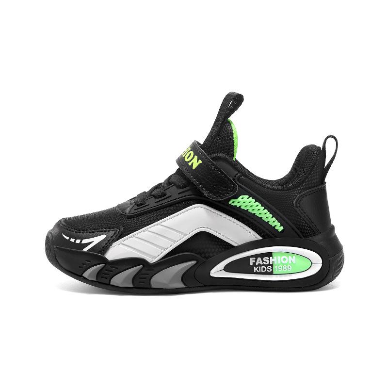 Children's Sports Shoes 2025 Autumn and Winter Velvet Leather Waterproof Velcro Versatile Casual Lightweight Boys Running Shoes Tide