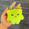 Flauschige Alien-Katzenpuppe Plüsch-Schlüsselanhänger Entzückende Antenne Weiches Fell Rucksack-Anhänger Schmuckstück Geschenk für Kinder Mädchen