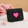 New Heart-shaped Zipper Wallet Multiple Card Slots Candy-Color Student ID Bank Card Holder Short Money Bag