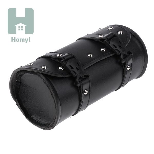 Homyl PU Leather Black Motorcycle Tool Bag Saddlebag For Harley Universal