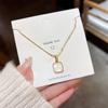 Korean 18K Gold Titanium Steel Women's Clavicle Necklace - Versatile, High-End, Non-Fading Temperament Choker.