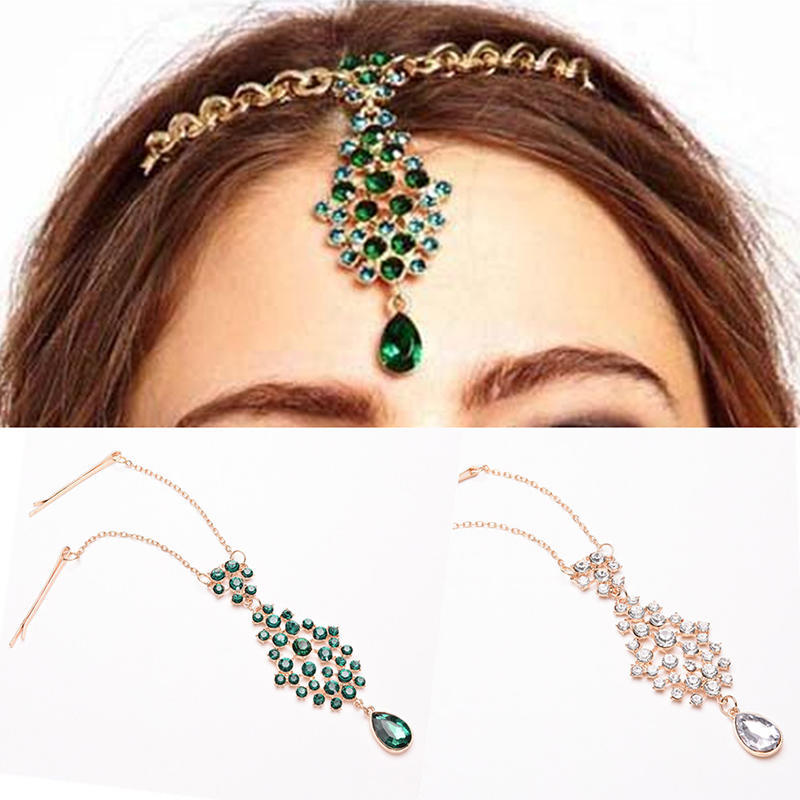 Frauen Haar Clip Perlen Blume Tropfen Haar Pins Stirn Schmuck Haar Clip Haarnadeln