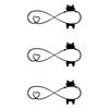 Ins Simple Love Flower Butterfly Swallow Mobius Ring Infinite Loop Wrist Tattoo Sticker