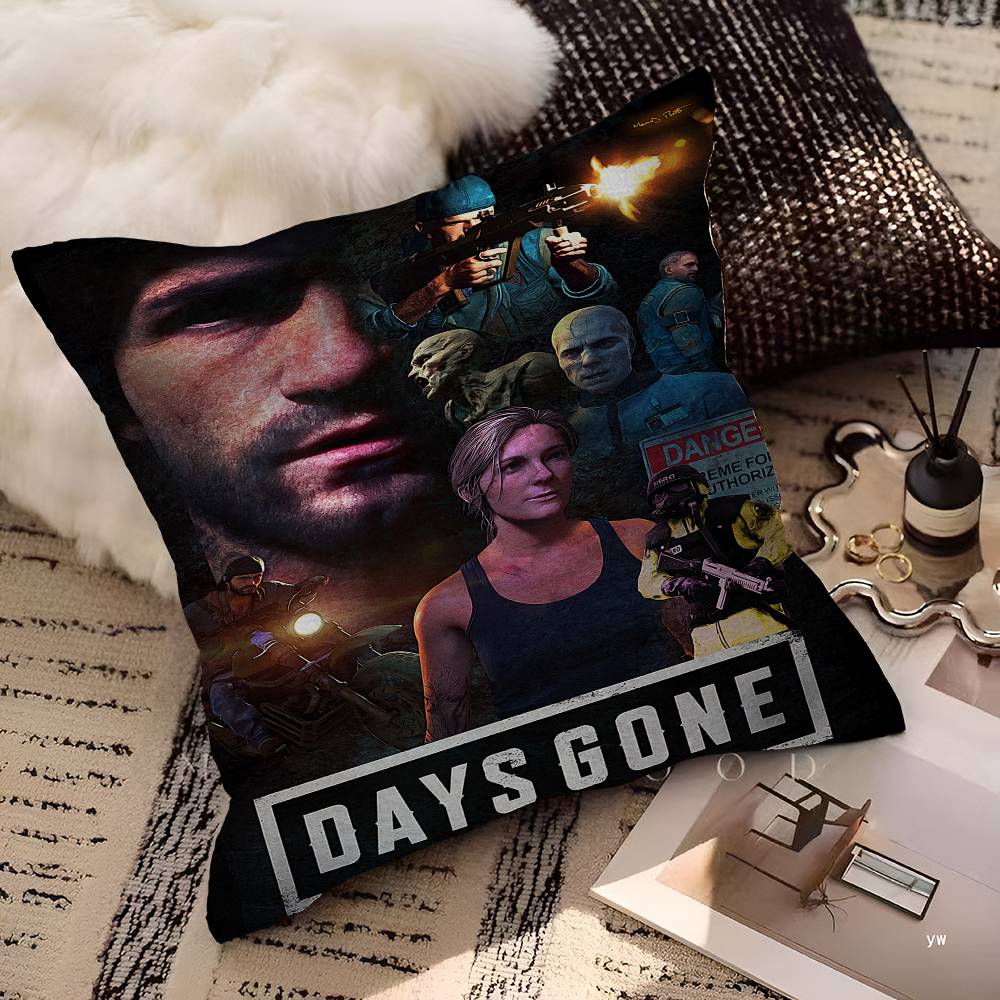 Videospiele Days Gone Kissenbezug Polyester Sofakissen Dekorative Wurfkissen Heimdekoration Kissenhülle
