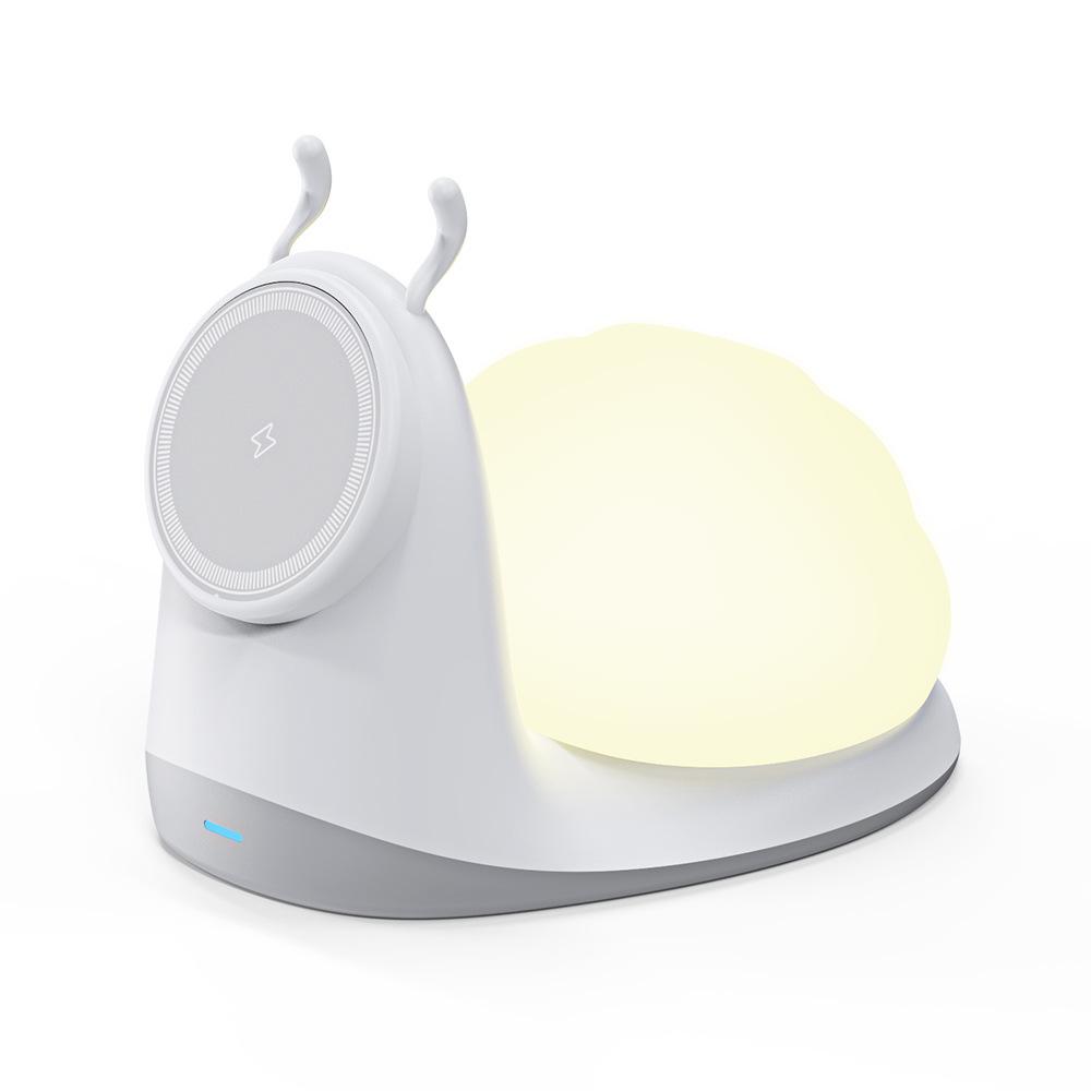 

W11 Snail Magnetic Fast Charging Night Light - Wireless Charging Desktop Lamp and Creative Bedside Gift